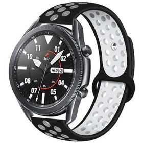 Resim Talazan Gear S3 22mm Krd-02 Uyumlu Kordon-siyah-beyaz 