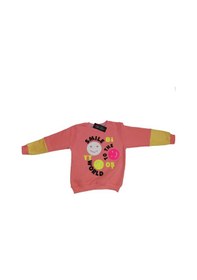 Resim Smile Baskılı File Kolu Aks 3 Iplik Kız Sweatshırt 9y,10y,11y,12y Yavruağzı 