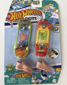 Resim Hot Wheels Skate Retro Temalı İkili Parmak Kaykay Ve Ayakkabı - Model 3 Çok Renkli 