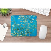 Resim designedfy Van Gogh Almond Blossom Baskılı Mouse Pad | Kaymaz Taban | 21x24cm 