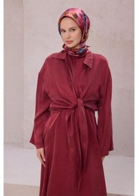 Resim Belli Tivil Saf İpek Eşarp 4216 - 52 Pudra Soyut Desen Pembe 