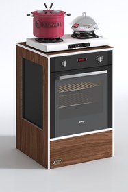 Resim Kenzlife Ankastre Modülü Kabini Kalsiyum3 Cvz Fırın Ocak Dolabı Sabit Tabla 