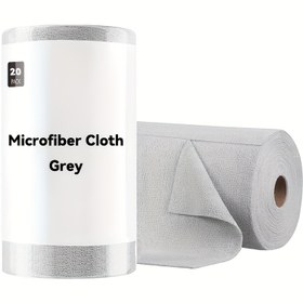 Resim 1 Rulo - 20 Adet Hızlı Kuruyan Mikrofiber Temizlik Bezi, Tek Kullanımlık Mutfak Havlusu, Yeniden Kullanılabilir Bulaşık Bezleri, Yırtılabilen Mikrofiber Temizlik Mendilleri - Satın Alın 