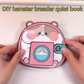 Resim DIY Hamster Sessiz Kitap - Kağıt El Sanatları Seti - Yaratıcı Doğum Günü Hediyesi 