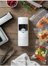 Resim E&D Collection T.M.Q.G 5 Metre Tırtıklı Rulo Vakum Poşeti Torbası (SEÇENEKLİ) (25cm) 