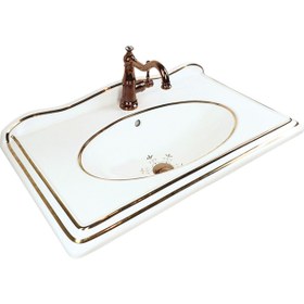 Resim Pure Concept Pure Victorian White-gold Etajerli Lavabo Etj-101 