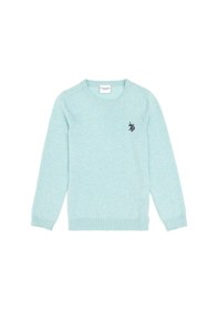Resim U.S. Polo Assn. Kız Çocuk Su Yeşili Bisiklet Yaka Basic Kazak 50293586-VR253 