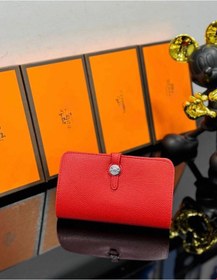 Resim Gesshop Kadın H Kırmızı Kartlık Cüzdan Mat Kırmızı 