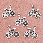 Resim 17 adet Bohem Tarzı Bisiklet Şansı Kolyeler, DIY Bilezikler, Kolyeler, Küpeler için Hollow Çinko Alaşımlı Takı Buluşları, 20*19mm 