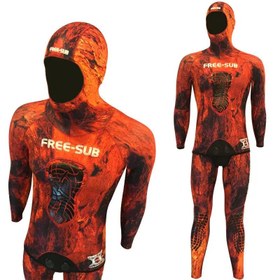 Resim Free-Sub 5mm Olimpos Red Yamamoto Avcı Serbest Dalış Elbisesi - 3XL 