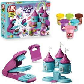 Resim Peri Masalı Oyun Hamuru Şato Ev Seti Çocuk Oyun Seti PEMBE 