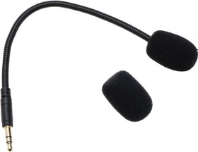 Resim 3,5 mm yedek mikrofon, çıkarılabilir mikrofon kollu, gürültü azaltılmış oyun mikrofonu, 19 cm, SteelSeries Arctis 1 kablo ile uyumlu, kablosuz oyun kulaklığı 