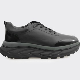 Resim Derinet Hakiki Deri Yüksek Taban Erkek Sneaker 