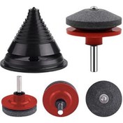 Resim Çim Biçme Makinesi Bıçak Bileme Kiti, 4 Pcs Çim Biçme Kırmızı 