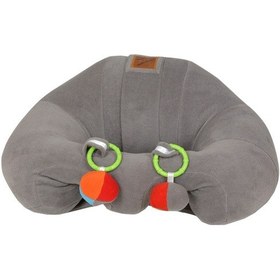 Resim Çıngıraklı Oyuncaklı Gri Bebe Yatmaz Devrilmez Bebek Destek Minderi 