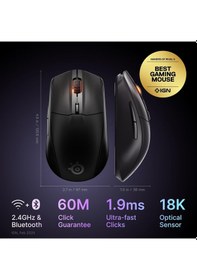 Resim Steelseries Rival 3 Wireless Gen 2 Oyuncu Faresi 2.4ghz Ve Blue 