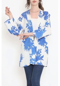 Resim Desenli Kimono Saks - 17725.1247. Çok Renkli 