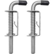 Resim 2 Adet 5 İnç Kalınlaştırılmış 2 Mm Paslanmaz Çelik Yaylı Mandal Pimli Kapı Sürgüsü Fırçalanmış Kaplama 