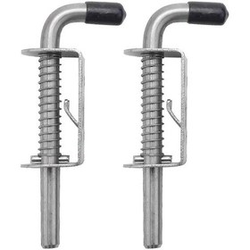 Resim 2 Adet 5 İnç Kalınlaştırılmış 2 Mm Paslanmaz Çelik Yaylı Mandal Pimli Kapı Sürgüsü Fırçalanmış Kaplama 