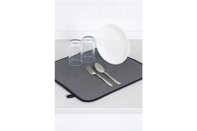 Resim (3 Adet) Alas Bulaşık Matı Süper Emici Bulaşık Kurutma Matı Tezgah Üstü Bulaşık 45X35CM 