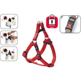 Resim Karlıe Kilitli Göğüs Tasma M 40-70cm Kırmızı Çok Renkli 