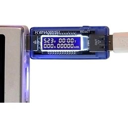 Resim USB Voltmetre Ampermetre LED Gösterge Volt Amper Gerilim Ölçer 
