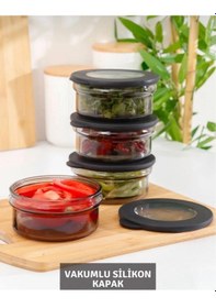 Resim Kapris 4'lü Cam Saklama Kabı Set C508x4 00105 