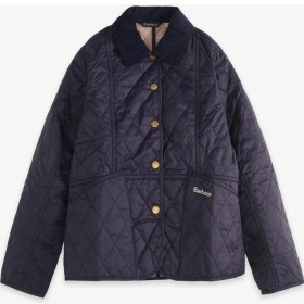 Resim Barbour Summer Liddesdale Kız Kapitone Ceket NY94 Navy-Gardenia 