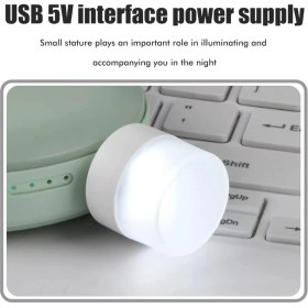Resim Mena Rise Mini USB LED Işık, 1W Enerji Tasarruflu, Gece Aydınlatma, Rehber Gece Lambası, Kitap Okuma Lambası Işığı, Küçük Yuvarlak Işıklar (8 Adet) 