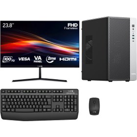 Resim TURBOX Tx7048 i7 10700 16GB DDR4 Ram 512GB NVMe SSD 23.8 inç Monitör Masaüstü Ofis Hazır Sistem 