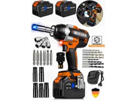 Resim Graizer T 36 V Çelik Şanzuman 1600 Nm Akülü Somun Sıkma Makinesi 2 Akü ile Güçlü Performans 