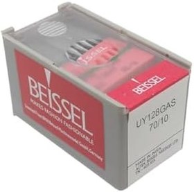 Resim BEISSEL Beissel UYx128 Sanayi Tipi Reçme Makinesi İğnesi 10/70 Numara SES uçlu 10 Adet (1 Paket) 