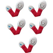 Resim Bebek Çocuk Güvenlik Dolap Çekmece Kilidi Güvenlik Seti-(Cırtlı Kilit Kırmızı -5 Adet) Çok Renkli 