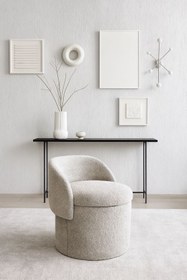 Resim WEBPANYA X Large Gri Tedy Kumaş Sandıklı Silindir Dekoratif Katlanabilir Berjer Puf Orta Sehpa 