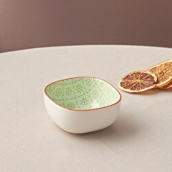 Resim Floral Yeşil Square Çerezlik 10 cm 