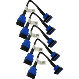 Resim Naco 5 Adet, Sata Iıı Kablo 15 Cm, 6 Gbps, 1 Düz ve 1 90° Açılı, Orjinal 