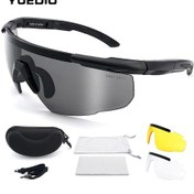 Resim Willowhaven Siyah Yuedıo Tr90 Spor Gözlüğü 3 Değiştirilebilir Lens Kasa Dayanıklı Ayarlanabilir 