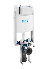 Resim Roca Basic Wc Yarım Çerçeveli Ayaklı Gömme Rezervuar Tam Takım Set Krom 