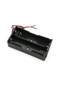 Resim İkili 2 li 18650 Pil Yuvası Kablolu Tutucu 7.4V Pil Şarj Kutusu 