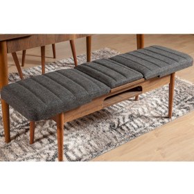 Resim REYSA MOBİLYA Sembol Bench Ceviz Antrasit 