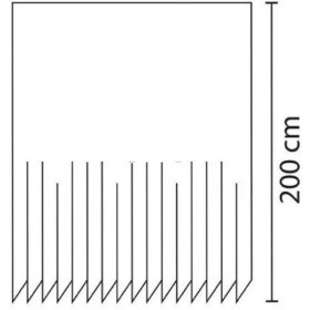 Resim Zethome Jackline Banyo Duş Perdesi 5875 Tek Kanat 1X180X200 