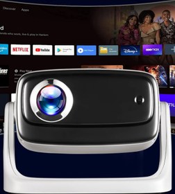 Resim TECHNOMEN Film Projektörü, Ev Sineması Projektörü Full HD 1080P, Gizli Arayüz ÇANTA 