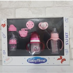 Resim Babytime Bt206 5'Li Pembe Biberon Seti 