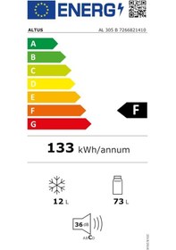 Resim Altus AL 305 B Tezgah Altı Mini Buzdolabı 