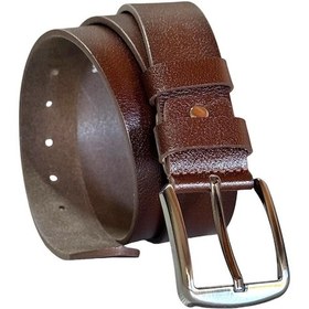 Resim Süzer Deri 4 Cm. Spor Hakiki Deri Düz Model Erkek Kemer Kahverengi Kahverengi 