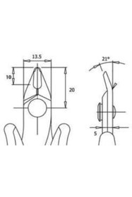 Resim Hatfon Elektronik Piergincomi TRE-03-NB Yan Keski 138mm Made in Italy 