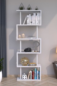 Resim Moonlife Zero Dekoratif Kitaplık Beyaz 