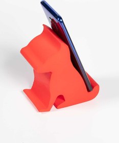 Resim Birlik Sünger Sünger Köpek Masa Üstü Telefon Ve Tablet Tutacağı Kırmızı 10,5x13x6 Cm 