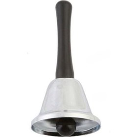 Resim Samdoo Gümüş Renkli El Çanı - Bar Ktv Restoran Zil - Yardım Çağırma, Evcil Hayvan Eğitimi, Oyunlar İçin 12.5cm Çelik Zil Gümüş 