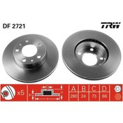 Resim TRW DF2721 Fren 13005010080 (WA748214) (Fiyat:2 Adet İçindir) 